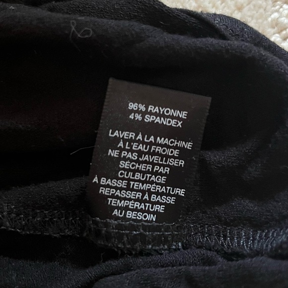 Design Lab Black Lace Up Bodysuit with 3/4 sleeves - Picture 3 of 5